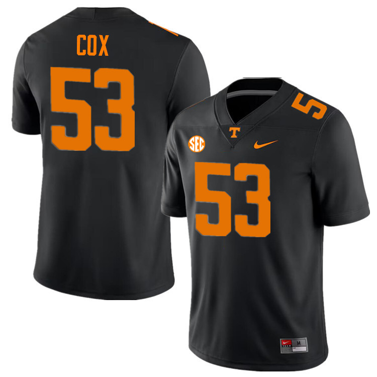 Morgan Cox Tennessee Jersey,Tennessee Volunteers #53 Morgan Cox College Jersey,Uniforms-Black